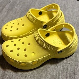 CROCS Women's Yellow Platform Shoes
